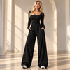 Square Neck Knit Jumpsuit