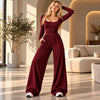 Square Neck Knit Jumpsuit