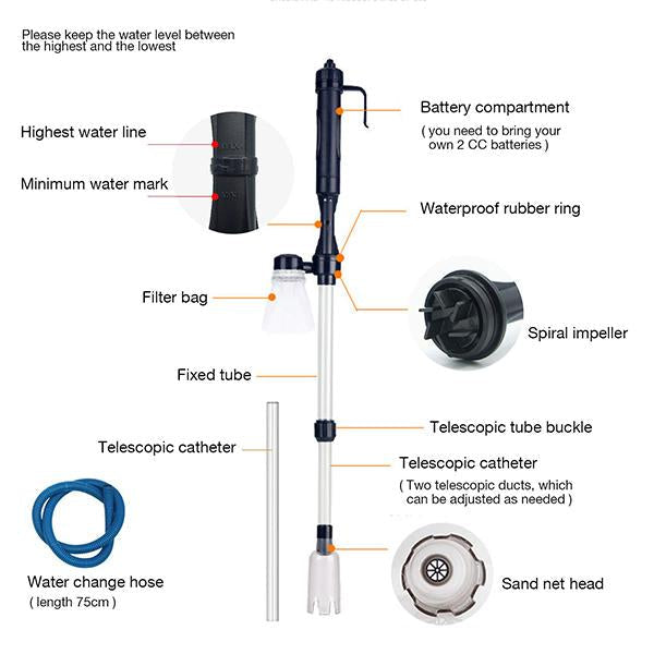 AquaPro Electric Gravel Tank Cleaner