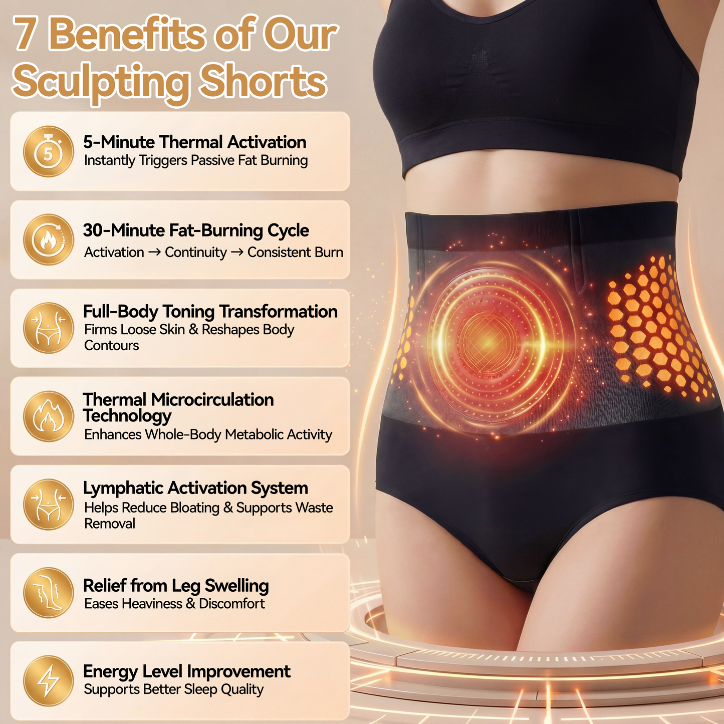 ThermoSculpt Daily Fat-Burn Shaper Shorts