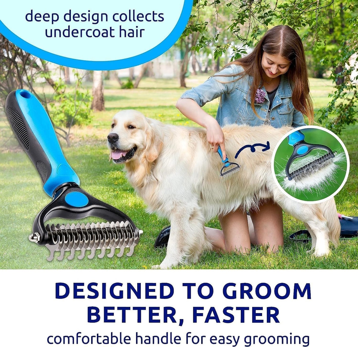Tough Groomer Dog Dematting Brush